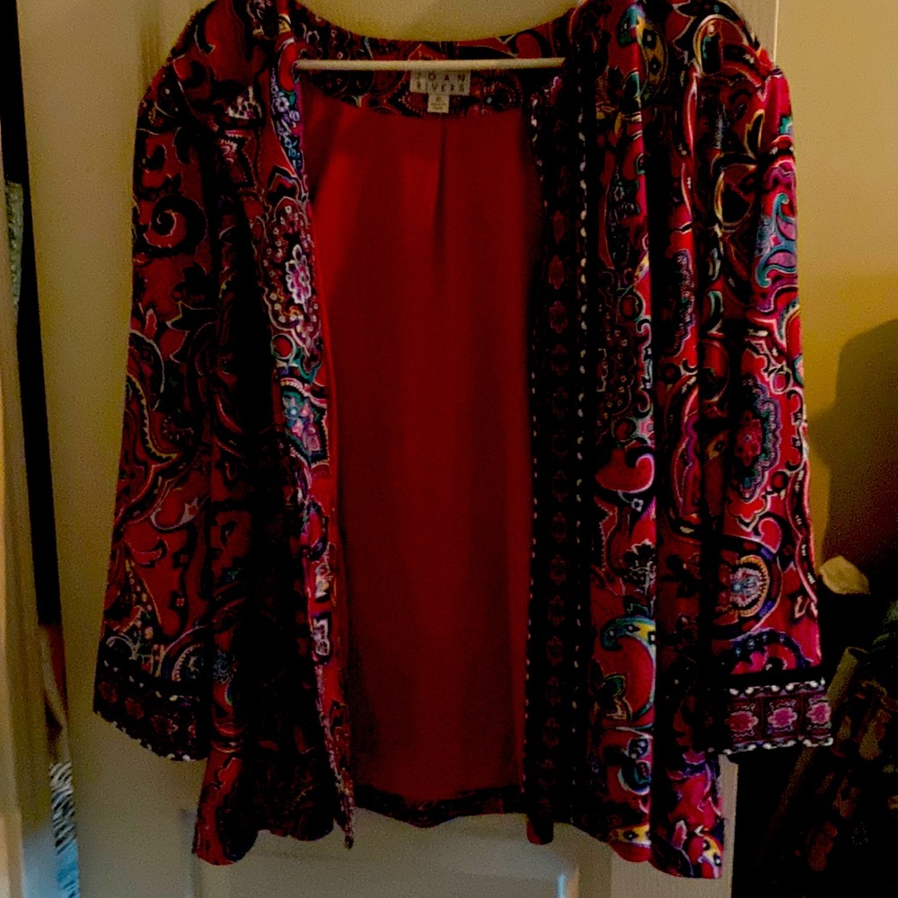 Fuchsia jacket. Printed. 3x